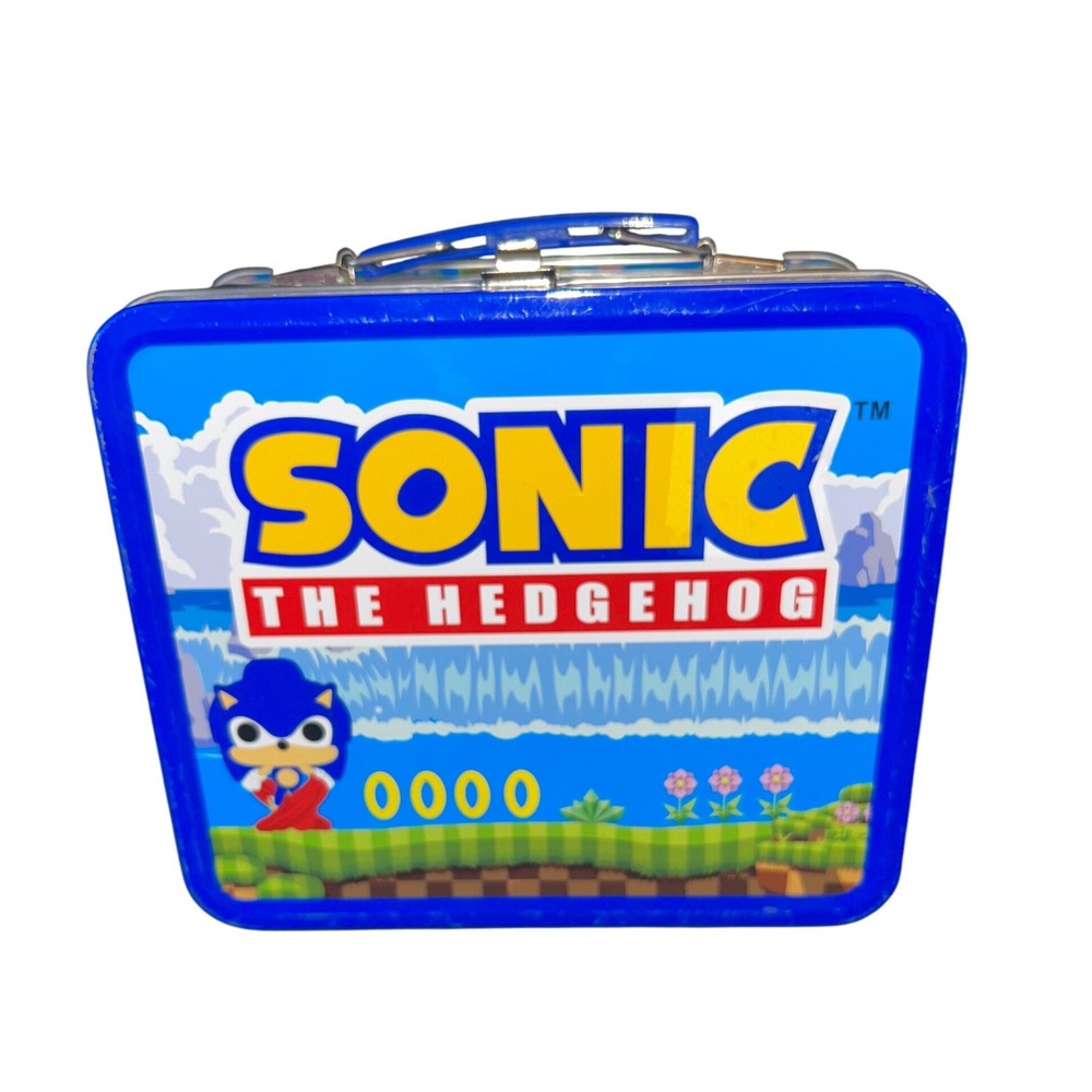 Funko Sonic the Hedgehog Metal Lunch Box Tin Storage Case‎ Blue Collectible